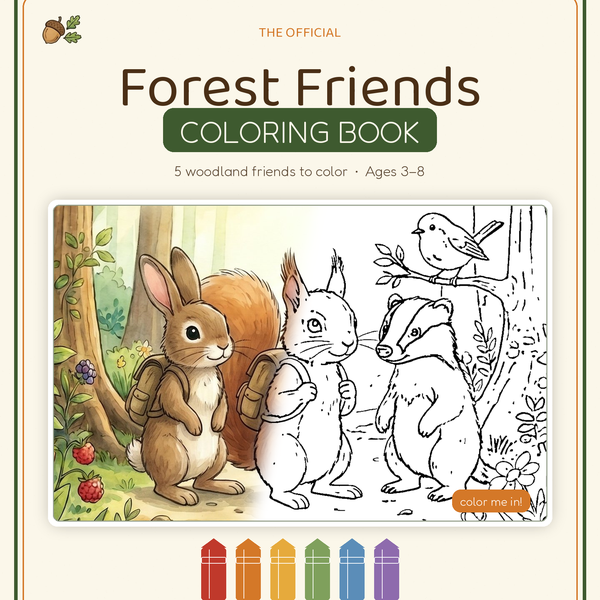 Forest Friends Coloring Book cover